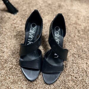 Calvin Klein Black Strappy Heels